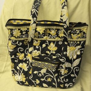Retired Yellow Bird Vera Bradley Floral Tote
